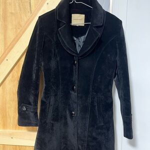 Burberry Black Velvet Trench Coat